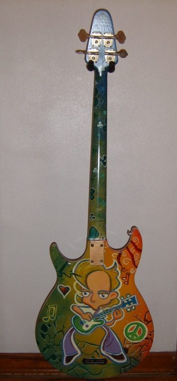 Rear View of Bob Kelly's customised mid 70's Gibson Grabber